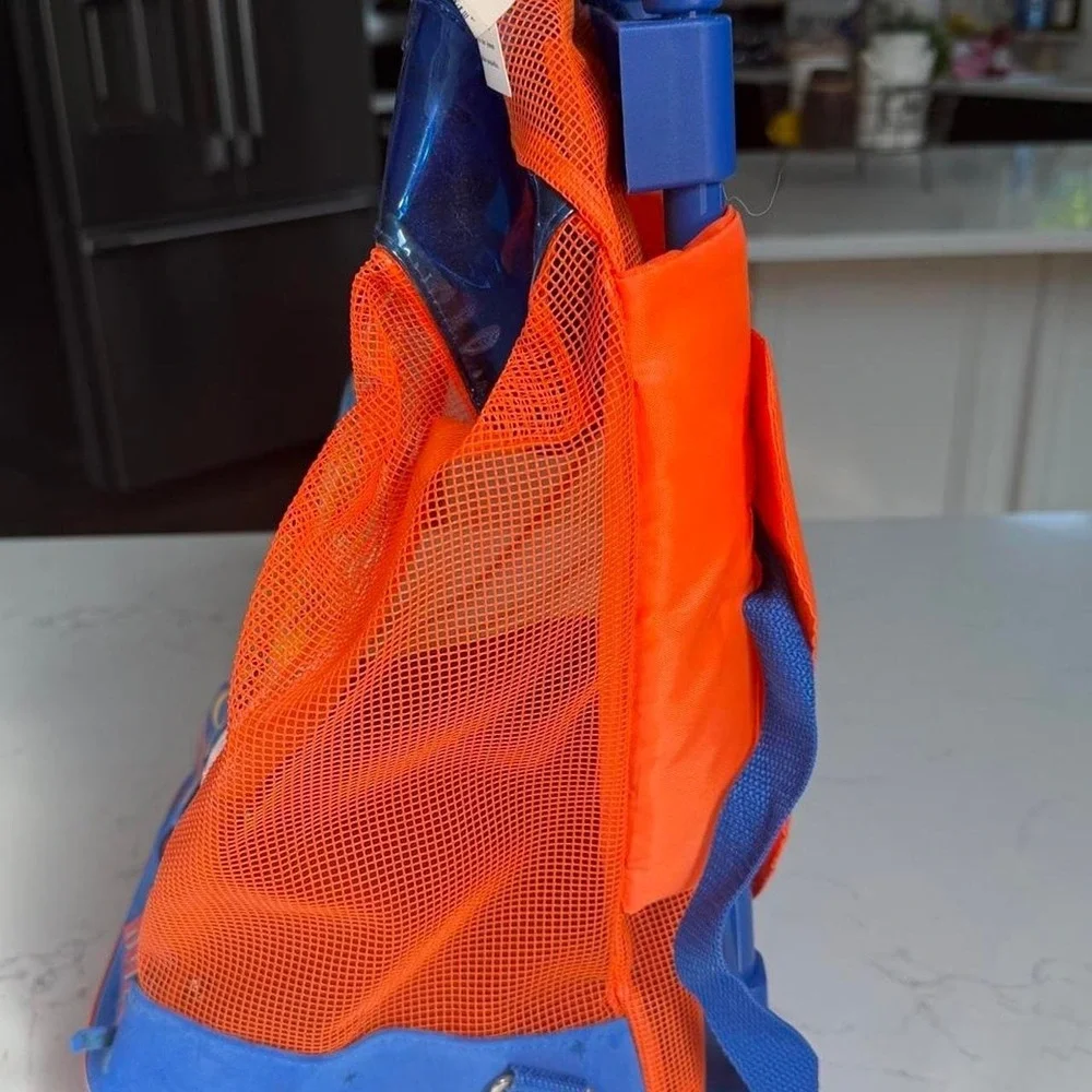 Vintage Disney  Toy Story Buzz Lightyear Rolling Backpack Beach Pool Mesh Bag